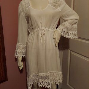 Creamy White beautiful lace dress